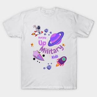 purple up for military kids astronaut child T-Shirt